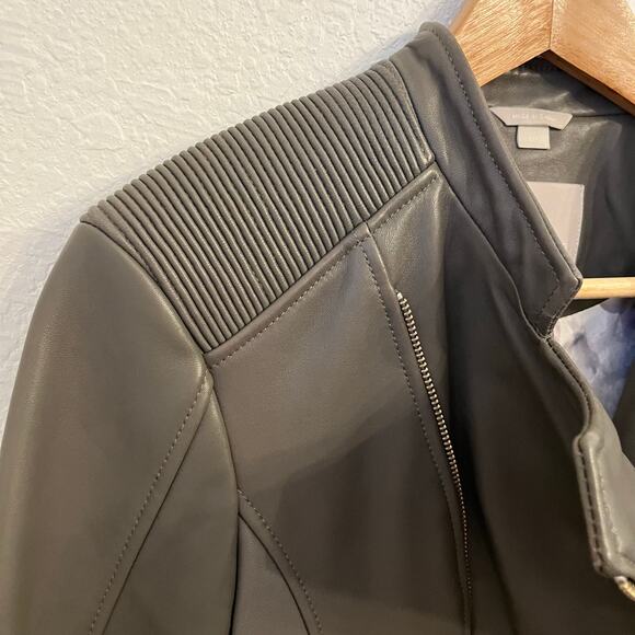 Soia & Kyo Gray Leather Jacket Size Small Genuine Lambskin - Picture 4 of 16